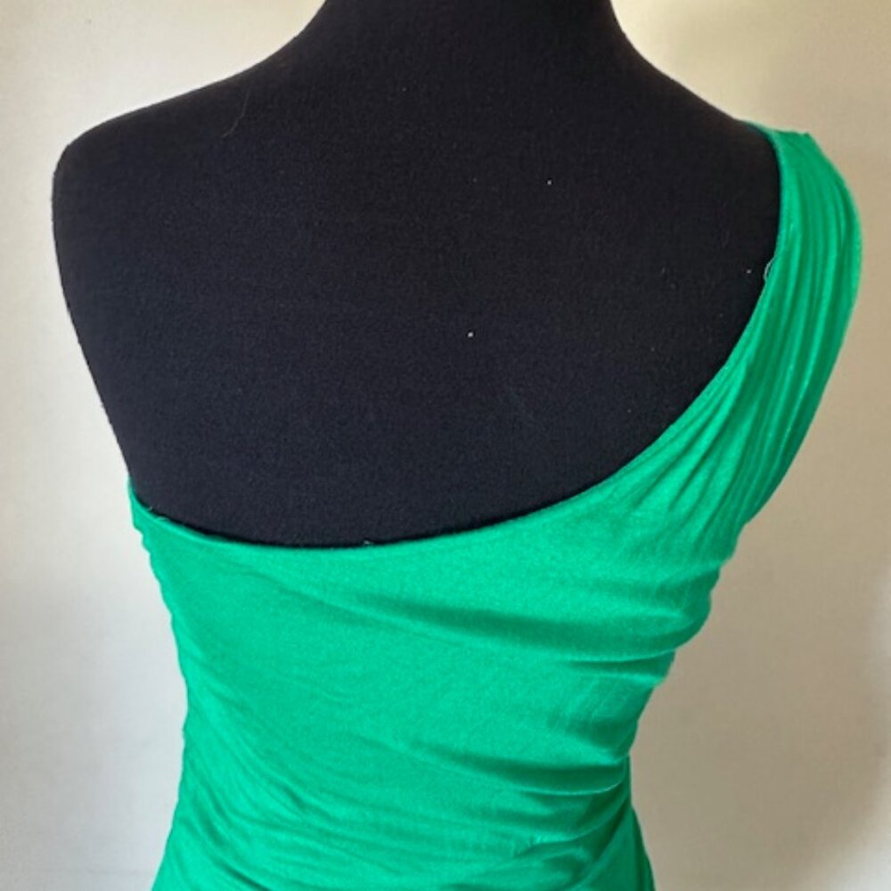 INC Elegant Green One-Shoulder Body-Con Dress 8549 NWT Boutique - Picture 4 of 10